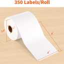 JADENS Thermal Shipping Labels 4x6-350 Labels(4 Rolls), Compatible with Rollo, Brother, Zebra and Most Thermal Printer, Perforated, Commercial Grade, Doesn't Compatible with Dymo