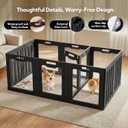 Soulbond Acrylic Dog Playpen Indoor with Partition, 24 Inch,Black,12 Panels