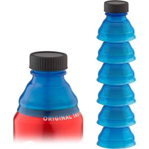 Reusable Soda Can Lids  6Pack SpillProof, SnapOn Covers for Freshness and Protection, Blue Can Toppers Set of 6