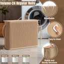 AceOrbit Bamboo Toilet Paper Storage Basket with Lid and Handle 32L Capacity 12Rolls Bathroom Toilet Paper Holder Handwoven Organizer Basket Bathroom Accessories