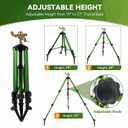 Tripod Sprinklers for Yard,Nalupatio Impact Sprinkler on Tripod Base,Heavy Duty Brass Sprinklers,360 Degree Large Area Irrigation,3/4 Inch Connector Sprinkler with Legs Flip Locks for Lawn/Yard,1 Pack