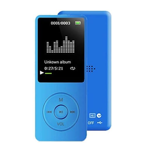 MP3 Player, Music Player with 16GB Micro SD Card, Buildin Speaker/Photo/Video Play/FM Radio/Voice Recorder/EBook Reader, Supports up to 128GB (Dark Blue)