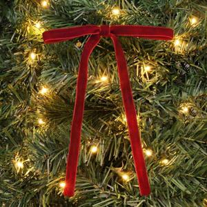 RICHMYC 24Pcs Velvet Bows for Christmas Tree 5x7in, Burgundy Christmas Decorations Xmas Ornaments Vintage Ribbon Bows for Gift Wrapping Wreath Candy Bags DIY Crafts Holiday Decor,