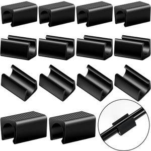 Bucherry Rectangle Chair Leg Floor Protectors Nonslip No Noise 14 mm Bar Stool Leg Floor Protectors Chair Leg Covers for Patio Chairs Metal U Shape Chairs Feet Outdoor Furniture(40 Pcs)