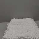 Yimobra Bathroom Rug Mat 24 x 17, Extra Soft Non Slip Absorbent Water Bath Rug, Quick Dry Machine Washable Chenille Shaggy Shower Mat, Bath Mat for Bathroom Floor, Home Decor Accessories, Bright White