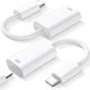 iMangoo for Lightning to USB C Adapter for iPhone 17 17e Air 16 Pro Max 16e 15 Plus, Type C to Lightning Headphones for Carplay Audio Charging Data Transfer Converter for iPad 10 11 A16, 2 Pack