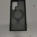 TORRAS Magnetic Designed for Samsung Galaxy S23 Ultra Case [Compatible with Magsafe] Stand, [Military Grade Drop Tested] Shockproof Translucent Slim Protective Ostand, Black