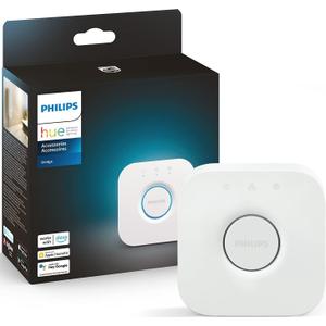 Philips Hue Bridge, Unlock the Full Potential of Hue Bridge System, Multi-Room and Out-of-Home Control, Create Automations and Zones, Smart Lighting Hub, Works with Voice and Matter-Compatible
