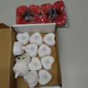 Amagic 1000 Pieces Artificial Rose Petals with 12 Heart LED Tea Lights Candles Kit, Rose Petals and Candles Set for Proposal, Anniversary, Valentine's Day, Special Romantic Night, Wedding Table Decor