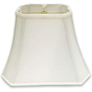 Royal Designs, Inc. Rectangle Cut Designer Bell Shade, Spider Fitter, White, 6.5 x 12 x 10, DSO-68-12WH