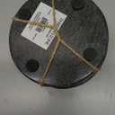 Thirstystone 4 Pack Natural Black Marble Round Coasters with Protective Felt Feet on The Bottom 4" Diameter Elegant Heat Tolerant Easily Wipes Clean