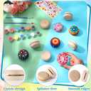 Weysat 24 Set Painted Wooden Yoyo Craft Kit Paint Your Own DIY Custom Small Yo-yo Bulk with Paint Brush Sticker Goodie Bags Stuffers Return Gifts for Operation Christmas Birthday