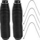 Tusk Motorcycle Rubber Fork Boot Covers (350mm Length x 41mm Top x 58mm Bottom)