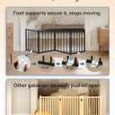BFNN Free Standing Dog Gate, 16.5" Short Pet Gate for Stairs and Doorways, Up to 48" Wide Foldable Puppy Fence, Indoor & Outdoor Use, No Drilling and No Assembly, for Small & Toy Dogs, Black
