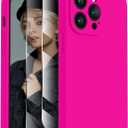 FireNova Designed for iPhone 14 Pro Max Case, Silicone Upgraded [Camera Protection] Case, Soft Anti-Scratch Microfiber Lining Inside, 6.7 inch, Hot Pink