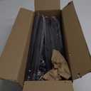  Curtain Rod Installation Kit 116" Long, 7 Small Rods, 3 Wall Brackets, 2 Rod Caps, and Screws, Black