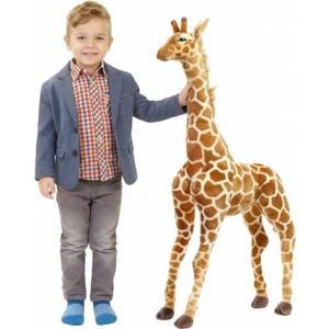 Meooeck 31.5 Inch Giant Giraffe Stuffed Animal, Large Plush Toy for Kids Lifelike Standing Toys Stuffed Tall Giraffe for Birthday, Nursery Home Decor