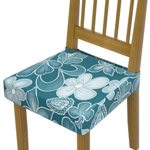 Chair Seat Covers Dining Room Set of 6,Soft Printed Patterned Stretch