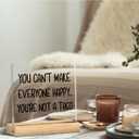 Taco Decorations Positive Gifts You Can't Make Everyone Happy You're Not a Taco Acrylic Plaque Sign With Wooden Stand Inspirational Office Decor for Home Kitchen