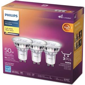 Philips LED 50W GU10 WarmGlow 3Pk