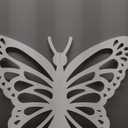Yousoontic 1 Pc Large Wooden Butterfly Props - 20" and 17.5" Standing Wings Cutout Backdrop Decoration for Birthday, Baby Shower, Wedding Party(White)