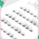 3 x Individual Lashes Cluster Natural Mink Cluster Lash Extensions Small Lashes Wispy 3/4 False Eyelashes DIY Lash Extension at Home 7 Pairs KS20