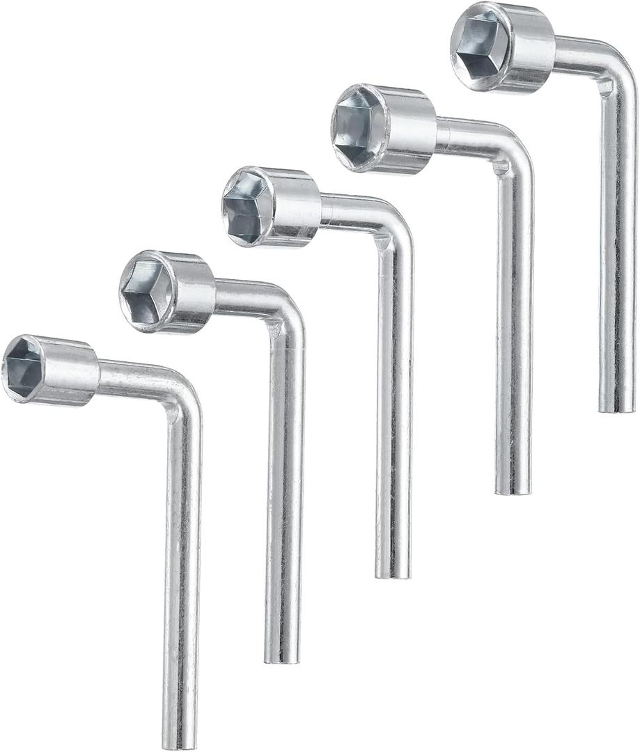 HARFINGTON l Shaped Angled Open Hex Socket Wrench Set 11/12/13/14/15mm Metric Carbon Steel Single Ended 6 Point Socket Spanner for General Repairing Pipeline Bicycle Maintenance