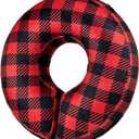 BENCMATE Inflatable Dog Cone Collar Alternative, Soft Dog Cone for Small Medium Large Dogs and Cats, Neck Recovery ECollar Donut Collar After Surgery (XLarge, Plaid)