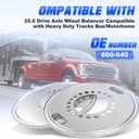 600-640 Wheel Balancers Fit for 22.5" Drive Axle Wheel Balancer, 2 Pair of Drive Axle Wheel Balancer, Steer Wheel Automatic Balancers for Heavy Duty Trucks