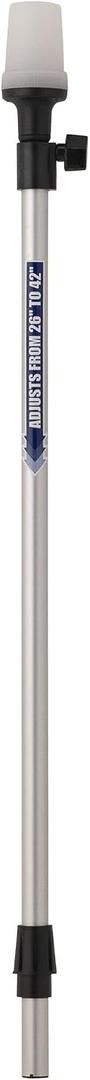 attwood 5610-48-7 Telescoping Pole Light, All-Around Light, Height-Adjustable 26-42 inches, 2 Mile 360-Degree Visibility, One Size