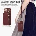 Wallet Case for iPhone 7/8/SE 2020/2022 Leather Clasp Flip Zipper Purse with Shoulder Strap Card Holder Phone Cover for iPhone7 iPhone8 7s 8s i SE2020 SE2022 2/2nd/3/3rd Generation SE2 SE3 Red