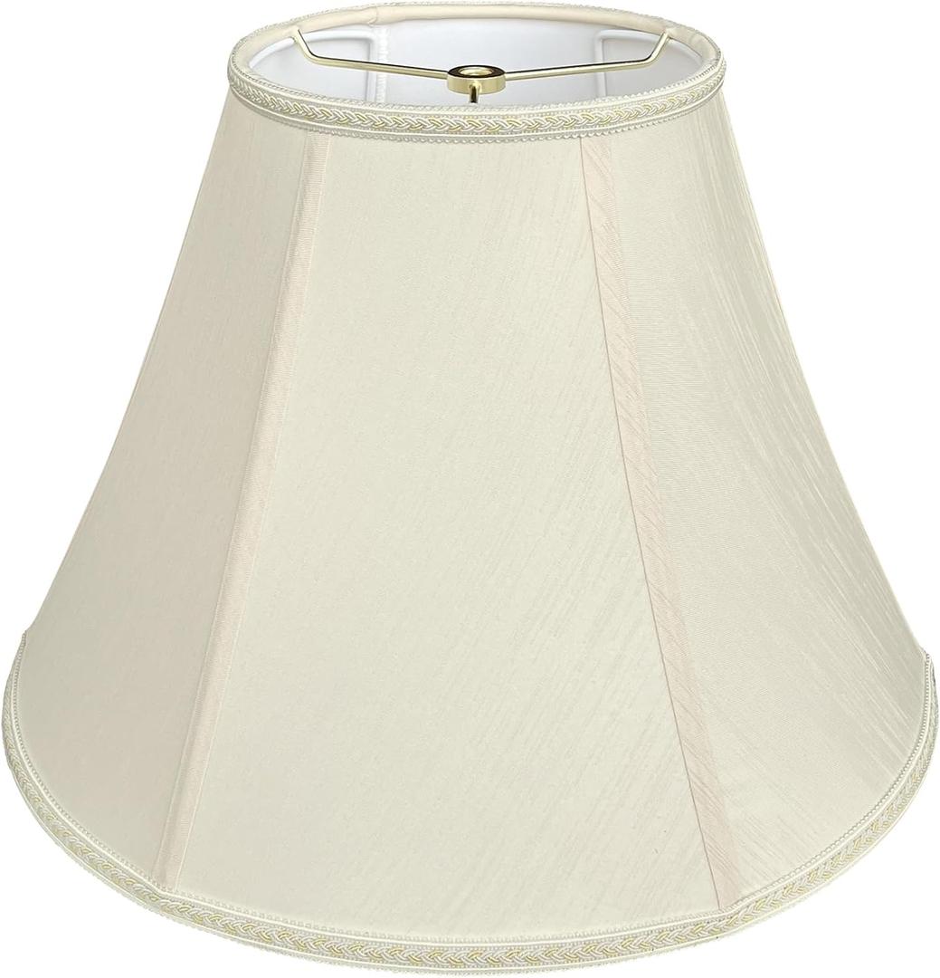 TOOTOO STAR Bell Lamp Shades, 7" x 15" x 10.5" Royal Style Spider LampShade or Table and Floor Lamps, Home Decor Beige Floor Lamp Table Lamp Shade