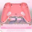 Kuitmor Pink Switch Controller,Hello Kitty Hall Effect Controllers Wireless for Switch 2/1/OLED/Lite,PC,Android,iOS, Bluetooth + Wired + 2.4G Receiver (Sold Separately),1000mAh Battery,6-Axis Gyro,Dual Vibration,RGB Breathing Light