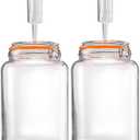 1 Gallon Fermentation Jars with Airlocks, Fermenting Kit for Sauerkraut, Kimchi, Kombucha and Pickles, 2 Pack