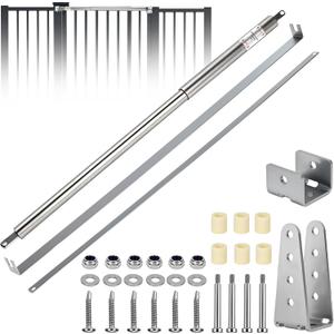 New TB400SS Hydraulic Outdoor Gate Closer for 75 to 175 lbs, Stainless Steel, Width 40 to 64 Inches, for Farms, Ranches, Gardens, Sports Complexes, Home Yards, Opening Pressure 6 to 12 Pounds