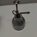 OFFIDIX Plant Mister plant water Spray Bottle, 6.3" Tall Vintage Style with Bronze Plastic Top Pump One Hand Glass Watering Can for Indoor Potted Plants Terrariums (Dark Gray)