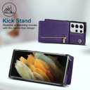 Compatible with Samsung Galaxy S23 Ultra Case 6.8 Inch, Pocket Purse Handbag Shoulder Strap Stylish Protective Cover for Galaxy S23 Ultra (Romantic Purple)