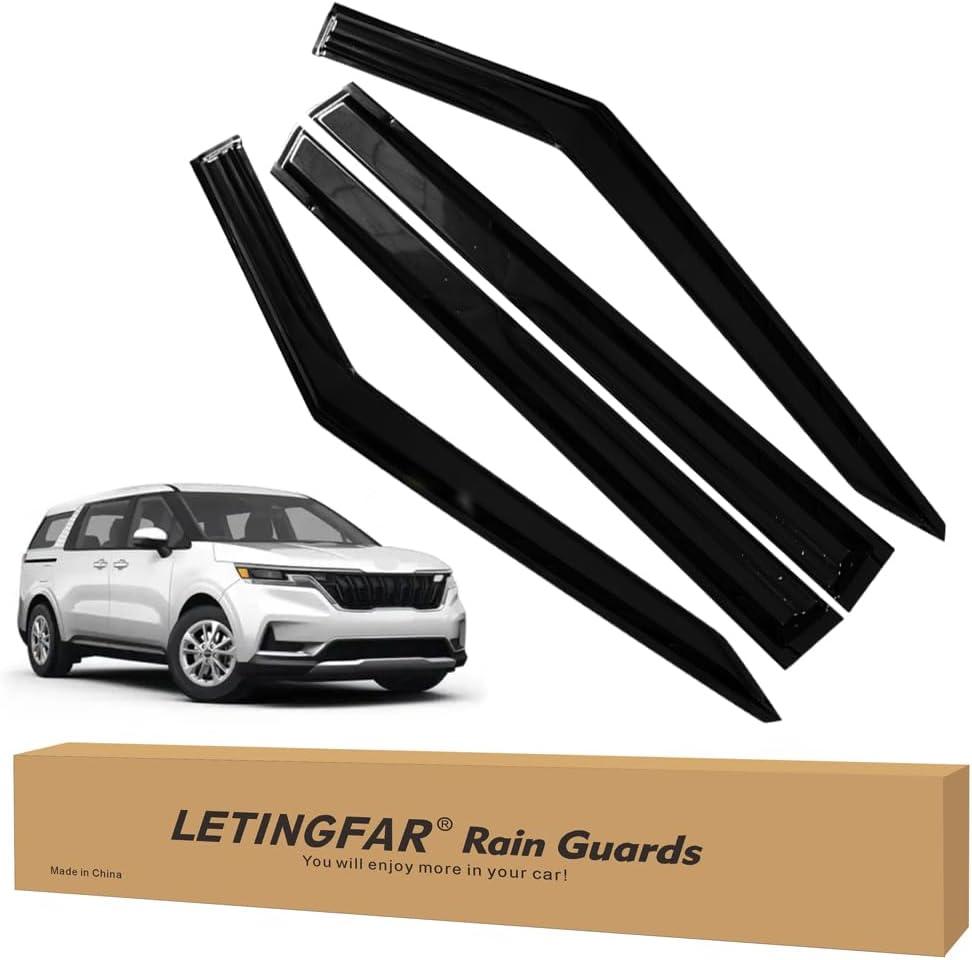 Window Visors Rain Guards for Kia Carnival 2022 2023 2024 Accessories, Wind Deflectors Vent Shades for Kia Carnival, E97-for-Kia-Carnival-20/24