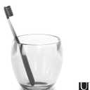 Umbra Droplet Tumbler Durable Acrylic Bathroom Accessories Holder - Modern Functional Clear Glass Tooth Brush Organizer - Perfect for Holding Toothbrushes, Make-up Brushes & Various Bath Items