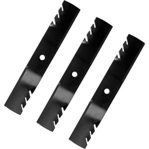 (3PCS) M143520 Toothed Mulching Lawn Mower Blades - Replace OEM M145516 M152726 - Fits John Deere Z425 Z445 Z435 X340 X380- for 54 Inches Deck Lawn Tractor
