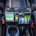 Savadicar JK Center Console Hanging Storage Box, Armrest Organizer Tray for 2011-2018 Jeep Wrangler JK JKU 2/4 Door, Interior Accessories, Patented Design, Black, 1 Pack