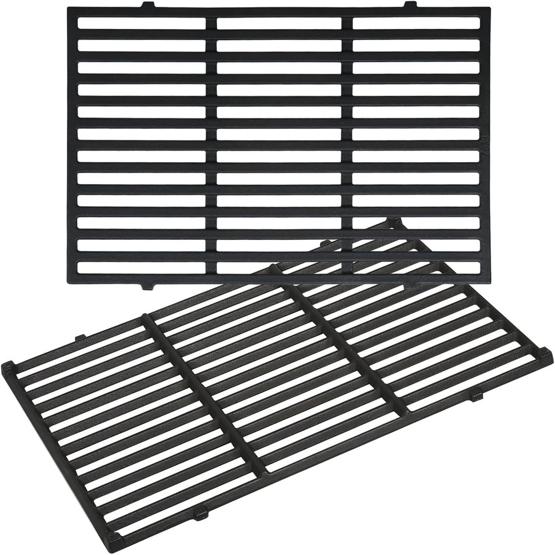 7638 Grill Grates for Weber Spirit I & II 300 Series, 17.5" Cast Iron Grates Replacement Parts for Weber E-310 E-330 S-310 S-315 Spirit 700 Genesis 1000-3500 Genesis Silver/Gold B & C, 2 Pack