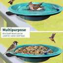 Deck Mounted Bird Bath for Outside, Detachable Birdbath Bowl with Sturdy Clamp, Easy Setup Outdoor Bird Feeder for Garden Patio Lawn Yard Decoration