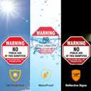No Dumping Sign, No Public Use of Dumpster Sign, Violators Will Be Prosecuted, 2Pack-12"x12" Engineer Grade Rust Free Reflective Aluminum, Fade/Weather Resistant, UV Protected, Easy to Mount