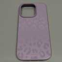 SCORPIFY for iPhone 16 Pro Case [Compatible with MagSafe] with Matte Lavender Leopard Cheetah Print Design, Cute Magnetic Phone Cover for Women Girls, Purple Neutral Aesthetic, Slim Bumper