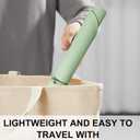 2 x Portable Baby Diaper Changing Mat,Soft Faux Leather, Wipeable & Easy to Clean,for Home or Travel, Waterproof, with Storage Strap,Easily Put into Diaper Bag,30 x 17 in (Sage Green)