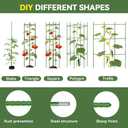 Halatool 63 Inch Tomato Cages, 4 Pack Adiustable Plant Cages Assembled Tomato Garden Cages Stakes Vegetable Support Trellis with 120 Feet Twist Tie, Snap-On for Vertical Climbing Plants
