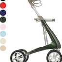 ByACRE Carbon Ultralight Rollator - World's Lightest Carbon Rollator - Only 10.6 lbs/for Indoor and Outdoor Use/Foldable and Easy to Travel with (British Racing Green, Compact Track)