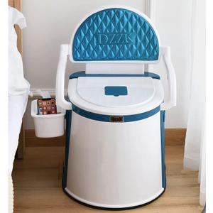 Commode Chair, Commode Toilet Chair with Armrest Backrest Portable Bedside Commode Chair for Elderly,Disabled,or Handicapped