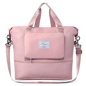 Travel Duffle Bag - Overnight Shoulder Bag for Women, Waterproof Weekender Bag Carry On Tote Bags Tote Gym Bag for Women (Pink)